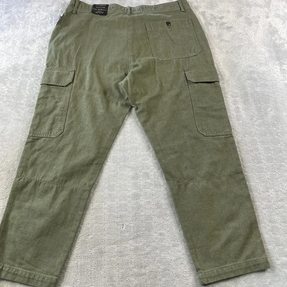 Banana Republic Surplus Cargo Pants Mens 36x30 Green Tapered Military Casual